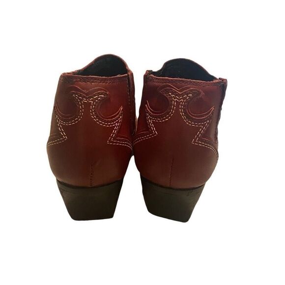 STEVE MADDEN Women’s Red Leather Western Booties Size 6M New No Box SEE DESCRIPT - Picture 2 of 10